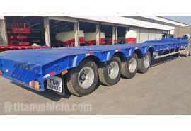 4 Axle 100T Lowbed Truck Trailer will bed sent to Zambia