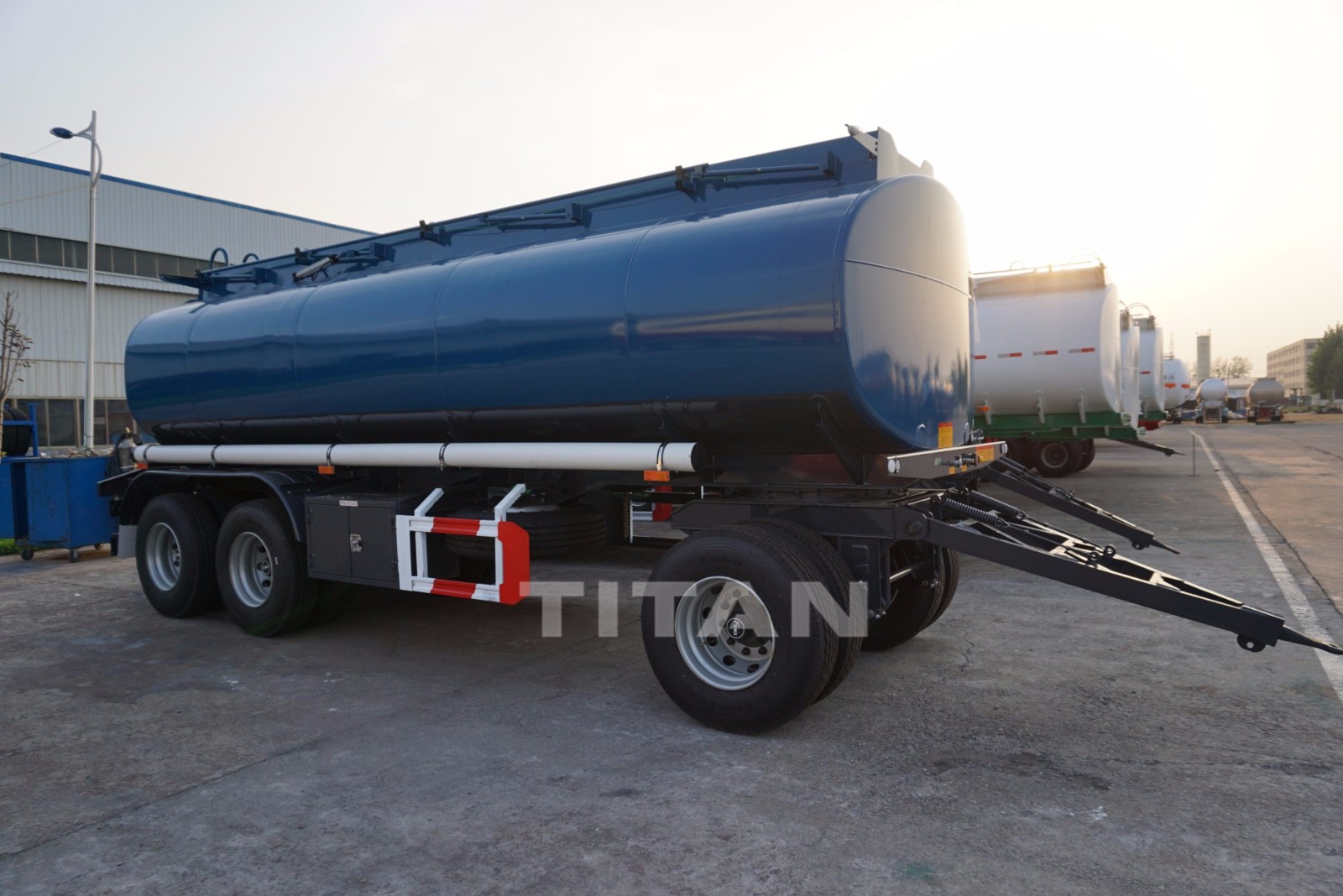 Fuel dolly drawbar tanker trailers