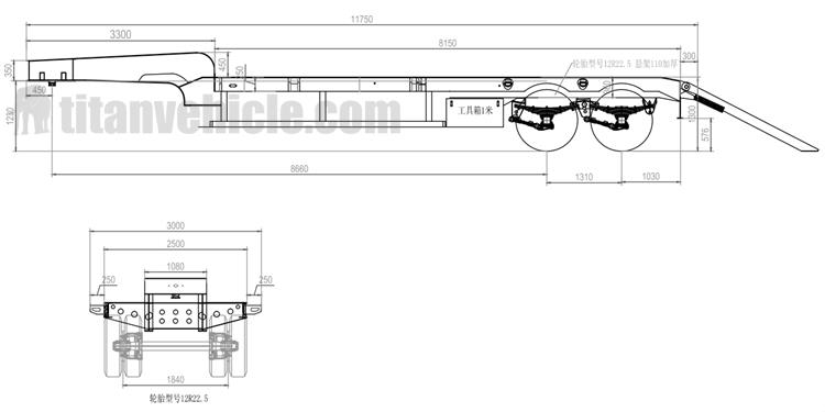 2 Axle 40 Ton Drop Deck Trailer for Sale In Uganda