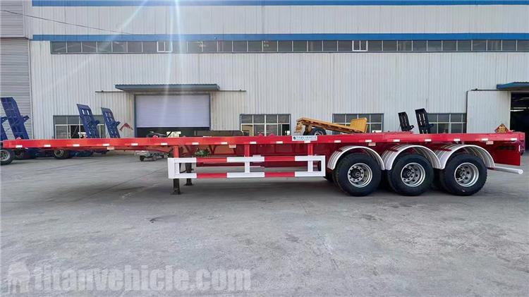 Tri Axle 40 ft Flatbed Semi Trailer for Sale In Congo