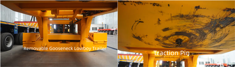 4 Axle 80 Tons Removable Gooseneck Lowboy Trailer will be sent to Liberia