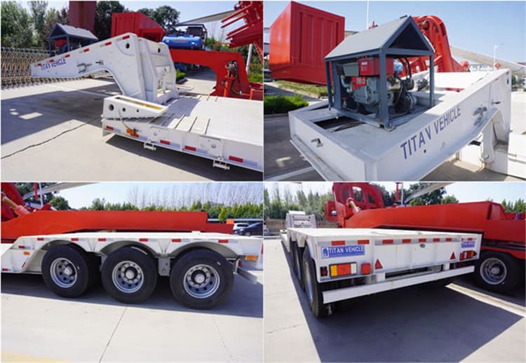 3 Axle 60 Tons Detachable Gooseneck Trailer for Sale in Djibouti