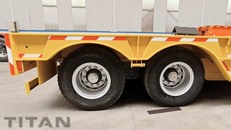 2 Axle Detach Gooseneck Lowboy Trailer will be sent to Cameroon