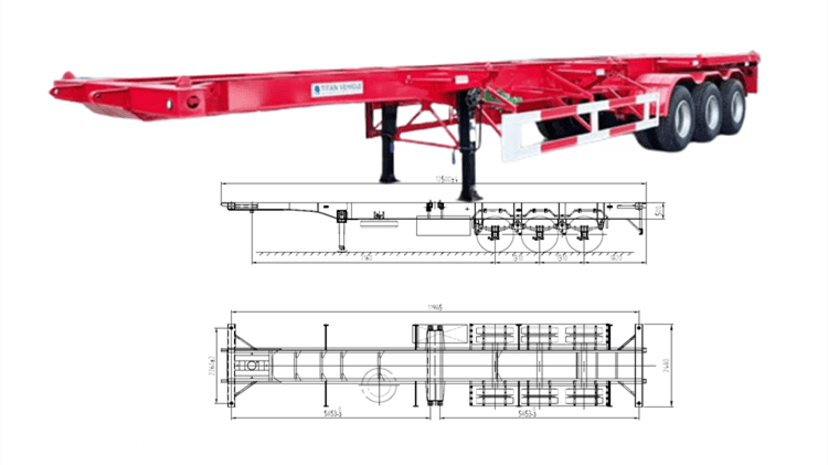 Tri Axle 40 Ft Chassis for Sale Near Me in Niger