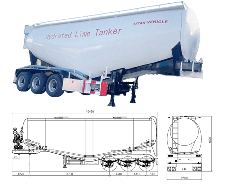 Tri Axle 45 CBM Cement Bulker Trailer for Sale in Kenya